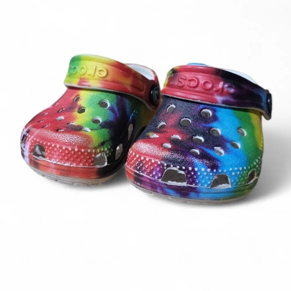 Baby CROCS Red and Yellow Sandals with Ventilation Holes